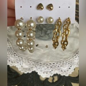 Gold and Pearl Earring Collection